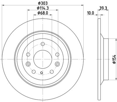 Тормозной диск HELLA 8DD 355 133-481