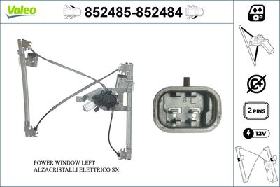 Stikla pacelšanas mehānisms VALEO 852485