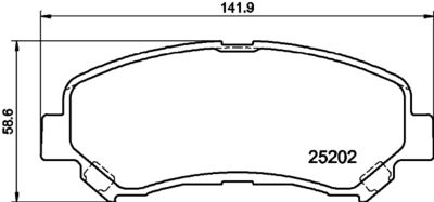 Bremžu uzliku kompl., Disku bremzes HELLA PAGID 8DB 355 015-911