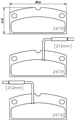 Bremžu uzliku kompl., Disku bremzes HELLA PAGID 8DB 355 014-171