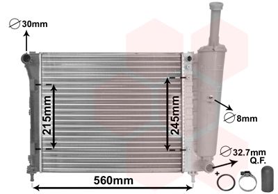 Radiators, Motora dzesēšanas sistēma VAN WEZEL 17002345