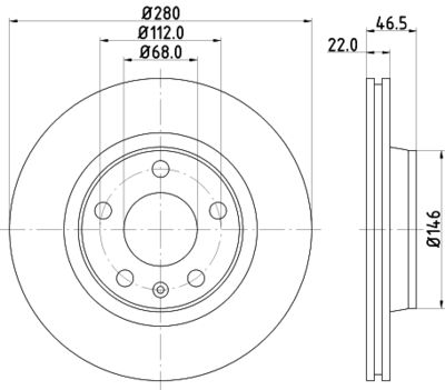 Bremžu diski HELLA PAGID 8DD 355 105-531