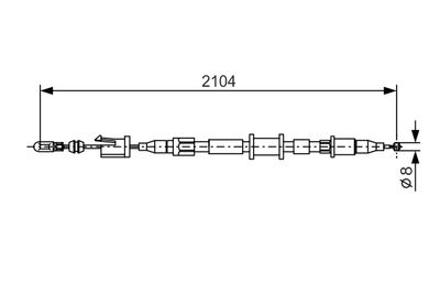 Тросик, cтояночный тормоз BOSCH 1 987 477 682