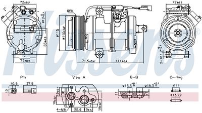 Компрессор, кондиционер NISSENS 891060