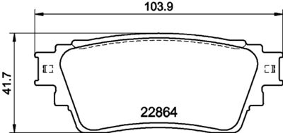 Bremžu uzliku kompl., Disku bremzes HELLA PAGID 8DB 355 040-501