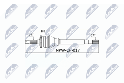 Приводной вал NTY NPW-CH-017