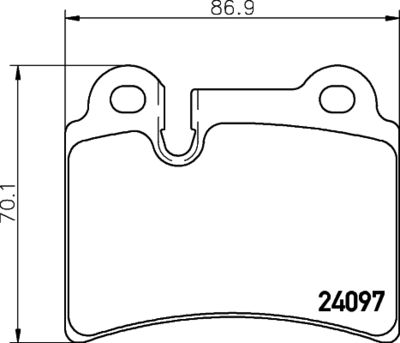 Bremžu uzliku kompl., Disku bremzes HELLA PAGID 8DB 355 011-861