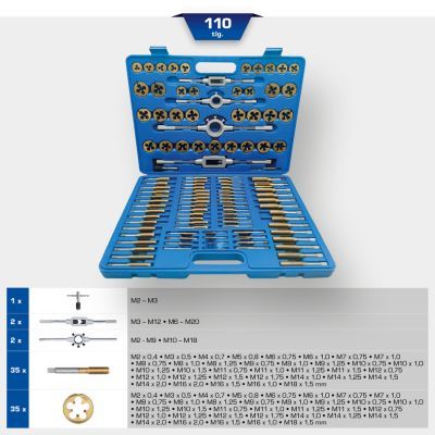 Vītņgriešanas instrumentu komplekts KS TOOLS BT101985