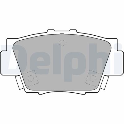 Комплект тормозных колодок, дисковый тормоз DELPHI LP1102