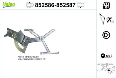 Стеклоподъемник VALEO 852586