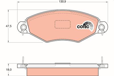 Bremžu uzliku kompl., Disku bremzes TRW GDB1361
