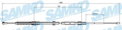 Тросик, cтояночный тормоз SAMKO C1117B