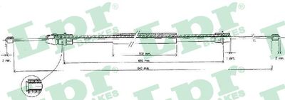 Тросик, cтояночный тормоз LPR C0630B