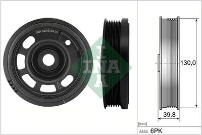 Ременный шкив, коленчатый вал Schaeffler INA 544 0174 10