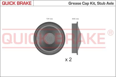 QUICK BRAKE 9828K Vāks, Riteņa rumbas