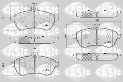 Bremžu uzliku kompl., Disku bremzes SASIC 6216070