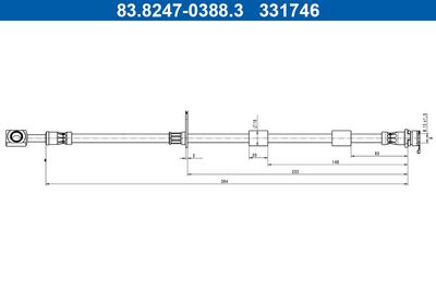 Bremžu šļūtene ATE 83.8247-0388.3