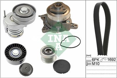 Ūdenssūknis + ķīļrievu siksnas komplekts Schaeffler INA 529 0039 30