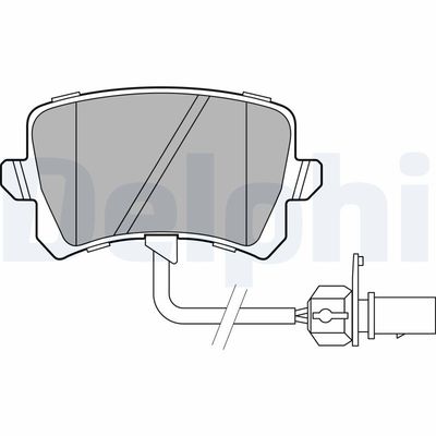 Bremžu uzliku kompl., Disku bremzes DELPHI LP3141
