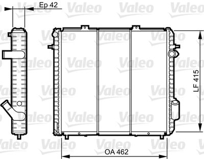 Радиатор, охлаждение двигателя VALEO 730502