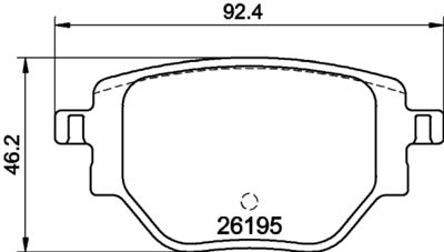 Bremžu uzliku kompl., Disku bremzes HELLA PAGID 8DB 355 040-321