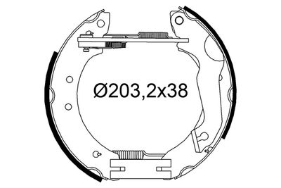 Bremžu loku komplekts VALEO 554938