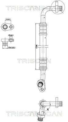 Трубопровод высокого / низкого давления, кондиционер TRISCAN 9010 28005