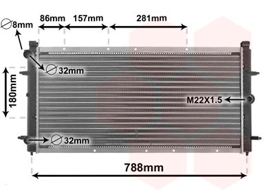 Radiators, Motora dzesēšanas sistēma VAN WEZEL 58002114