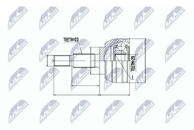Шарнирный комплект, приводной вал NTY NPZ-RE-029