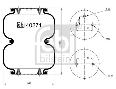 Pneimoatsperes spilvens, Pneimopiekare FEBI BILSTEIN 40271