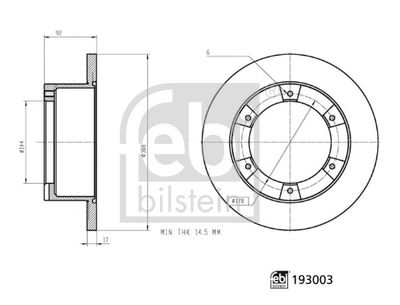 Тормозной диск FEBI BILSTEIN 193003