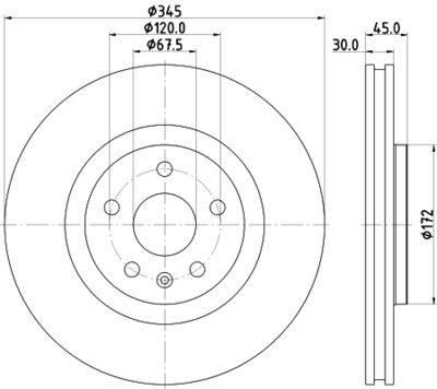 HELLA PAGID 8DD355132621 Bremžu diski