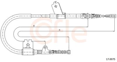 Тросик, cтояночный тормоз COFLE 92.17.0075
