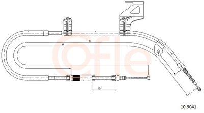 Тросик, cтояночный тормоз COFLE 92.10.9041