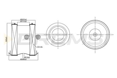 Gaisa filtrs BREMSI FA2272