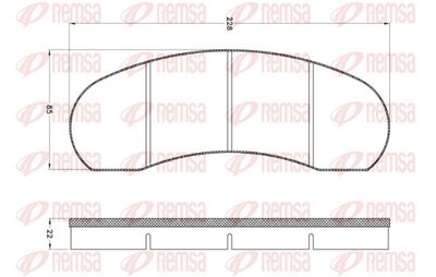 Bremžu uzliku kompl., Disku bremzes REMSA JCA 1017