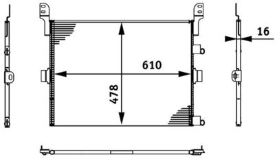 Конденсатор, кондиционер MAHLE AC 673 000S