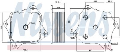 Eļļas radiators, Motoreļļa NISSENS 91421