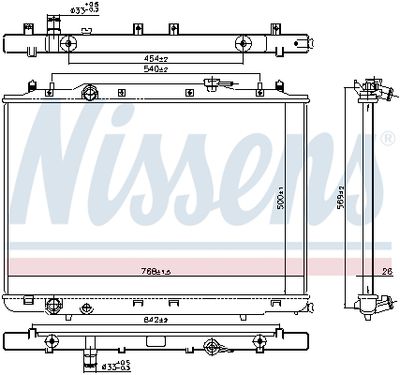Radiators, Motora dzesēšanas sistēma NISSENS 606314
