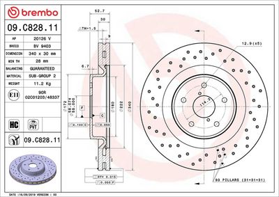 Bremžu diski BREMBO 09.C828.11
