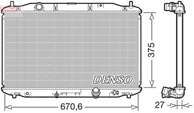 Радиатор, охлаждение двигателя DENSO DRM40106