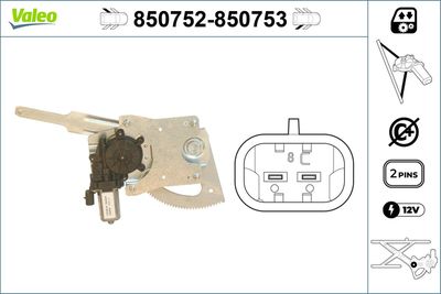 Стеклоподъемник VALEO 850752