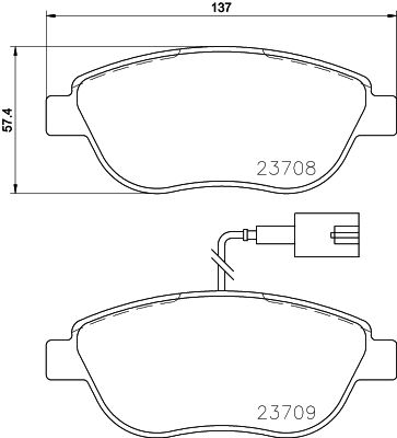 Bremžu uzliku kompl., Disku bremzes HELLA PAGID 8DB 355 015-791
