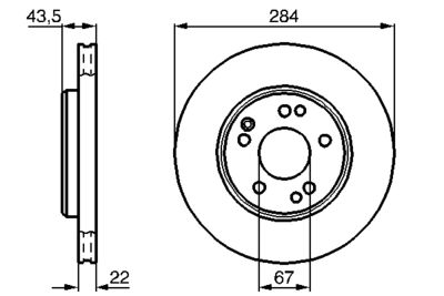 Тормозной диск BOSCH 0 986 478 589