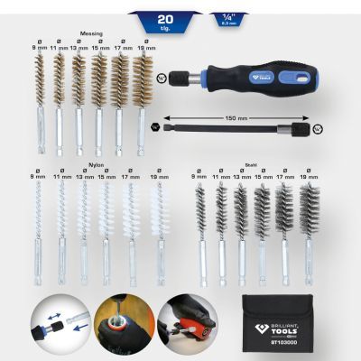 Tīrīšanas birstu komplekts KS TOOLS BT103000