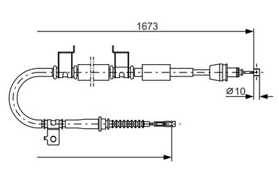 Тросик, cтояночный тормоз BOSCH 1 987 482 362