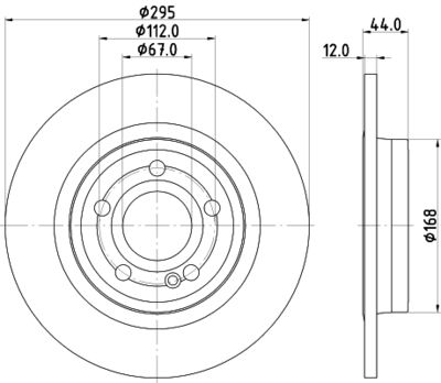 Bremžu diski HELLA PAGID 8DD 355 133-351