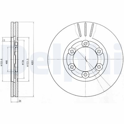 Bremžu diski DELPHI BG4104