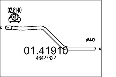 Izplūdes caurule MTS 01.41910