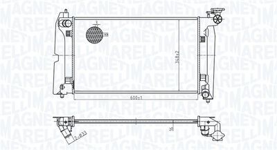 Радиатор, охлаждение двигателя MAGNETI MARELLI 350213178300